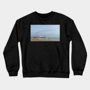 Red Arrows flying over Bournemouth Pier Crewneck Sweatshirt